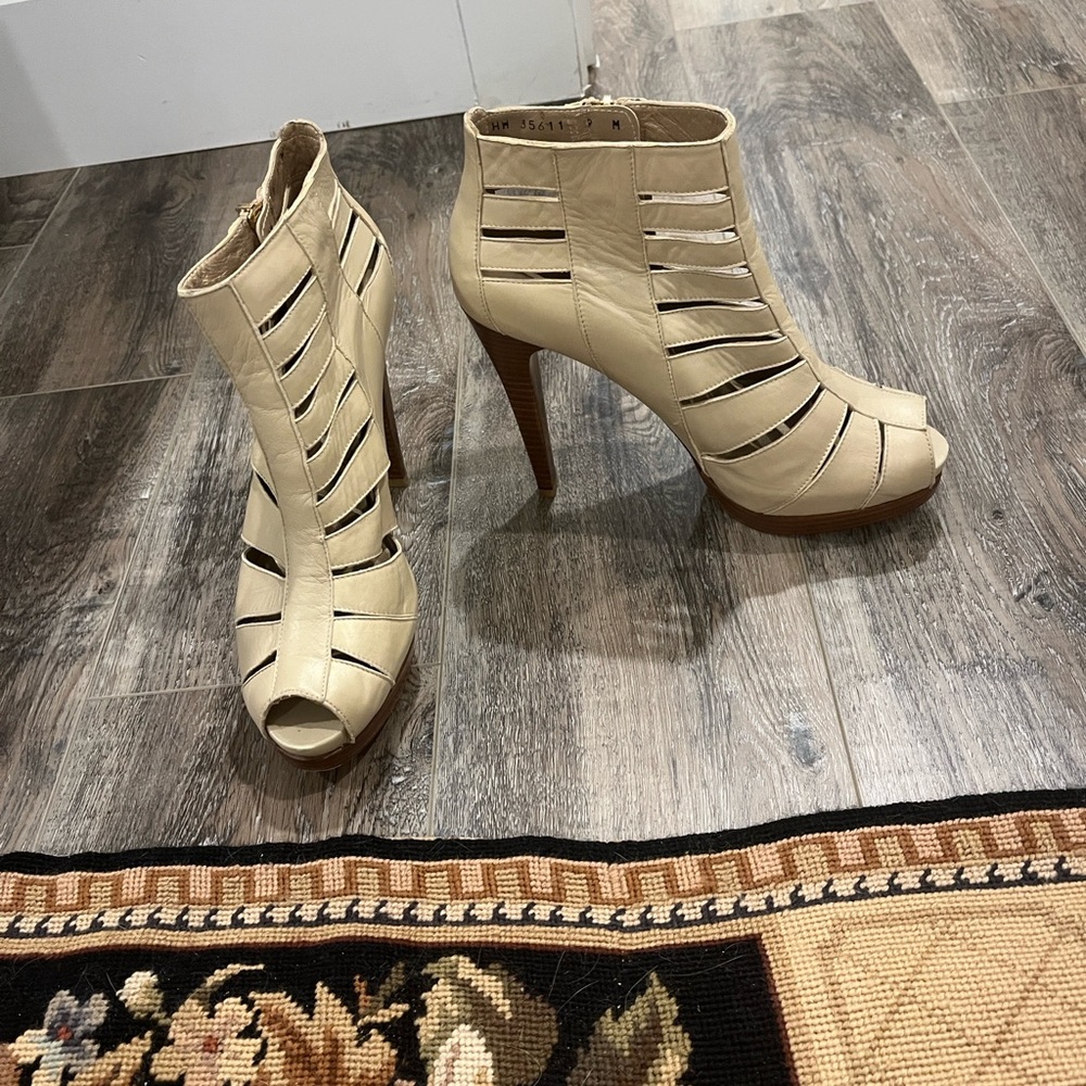 Coach Beige and Brown Wedge Sandals - Picture 7 of 15